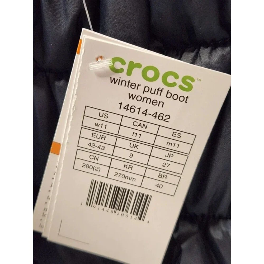 Crocs Winter Puff Boot Women’s 11 Navy